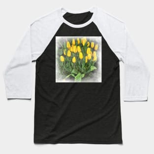 Yellow Tulip Cluster Baseball T-Shirt